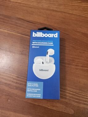 billboard True Wireless Earbuds with Charging Case - White